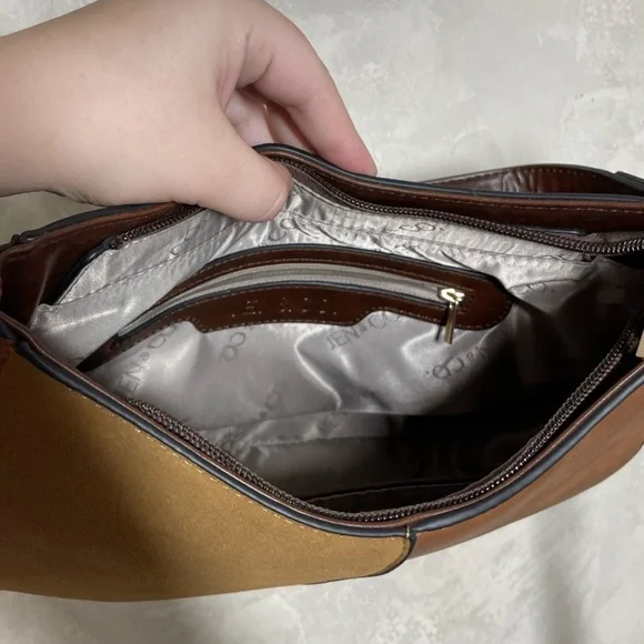 NWOT Jen & Co patchwork leather reversible bag - Picture 5 of 8